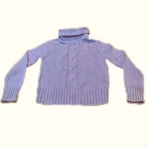 5/6 Lavender Purple Children's Place Sweater Thick Heavy with Sequins Cable Knit